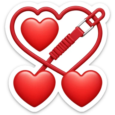 Red colour small hairclip sticker