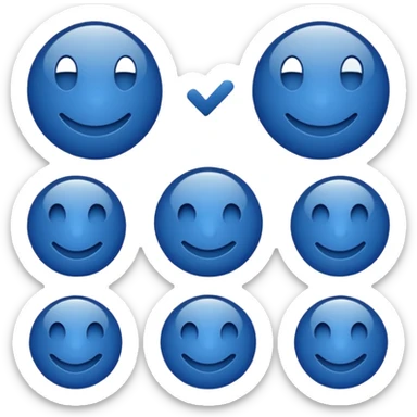 navy blue circle emoji like a text sticker