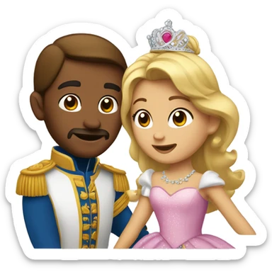 princesa con un príncipe bailando  sticker