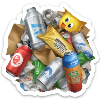 Trash sticker