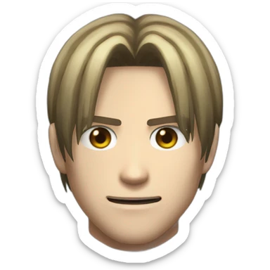resident evil 4 leon kennedy headshot sticker