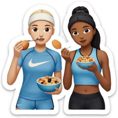 i want two person nicke eatche athore sticker