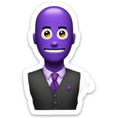 purple man fnaf sticker