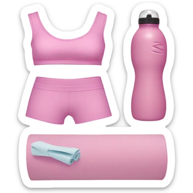 pastel pink fitness sticker
