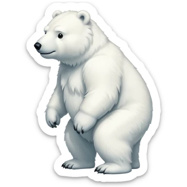 white polar bear sticker