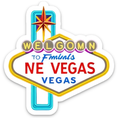 vegas sign sticker