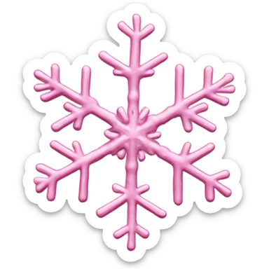 Pink snowflake sticker