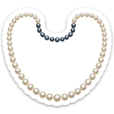 white pearl necklace sticker