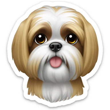 Shih tzu con un plátano en la boca  sticker