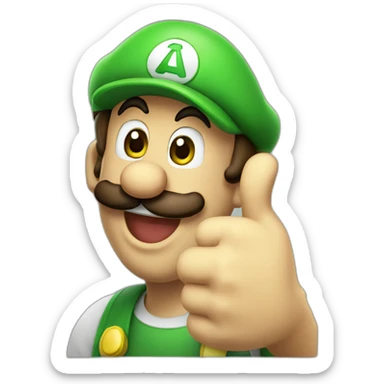 luigi thumbs up sticker