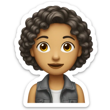 Un fille qui dessine sticker