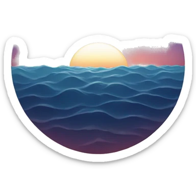 ocean with sunset  sticker
