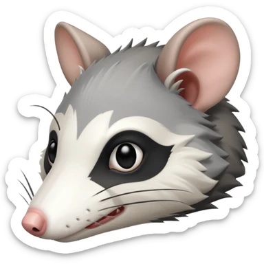 opossum side view sticker