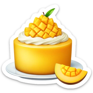 Cute japanese dessert mango sticker