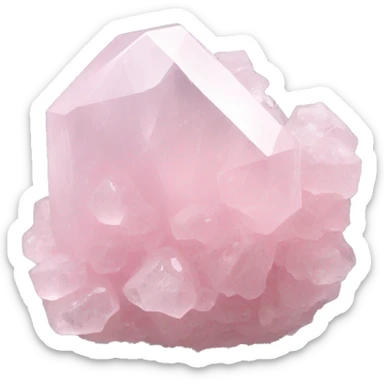 Rose quartz crystal cluster  sticker