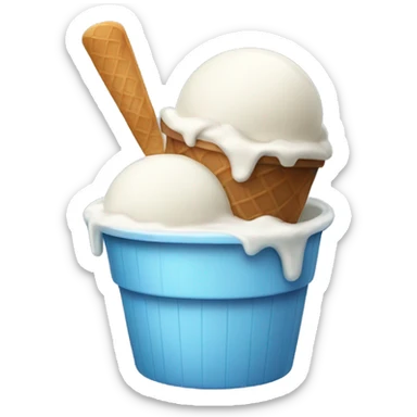 tub of ice cream sticker