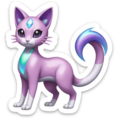 Meloetta-Mewtwo-Purrloin-Palkia-Pokémon-Fakémon-fusion-hybrid-creature sticker