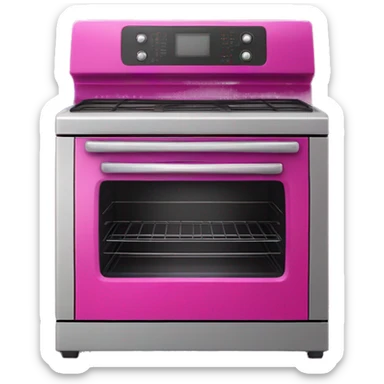 Realistic fuschia oven isolated.  sticker