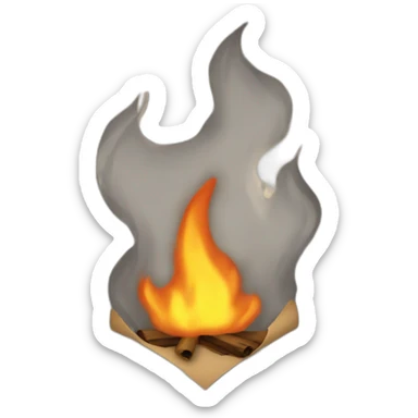 burning paper sticker