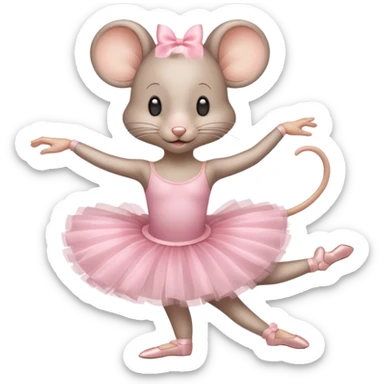 a ballet dancer mouse sticker