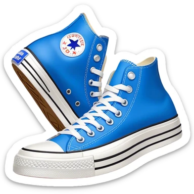 Blue low converse sticker
