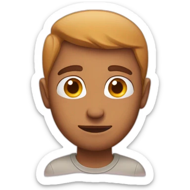 man looking sideways with love hearts in his eyes sticker