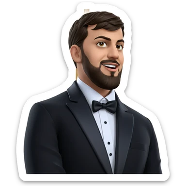 dapper gentleman in tuxedo sticker