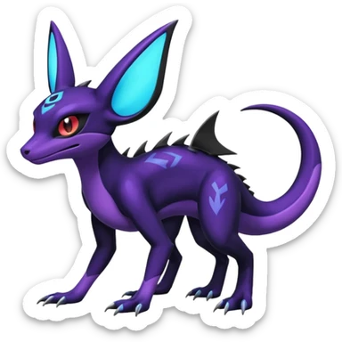 Shiny Salandit-Umbreon-Noivern-Noibat-Hybrid (Full body) sticker