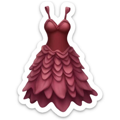 Burgundy fairy dress sticker