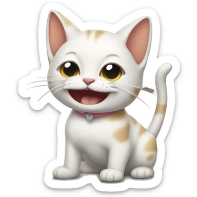 Gato sacando la lengua sticker