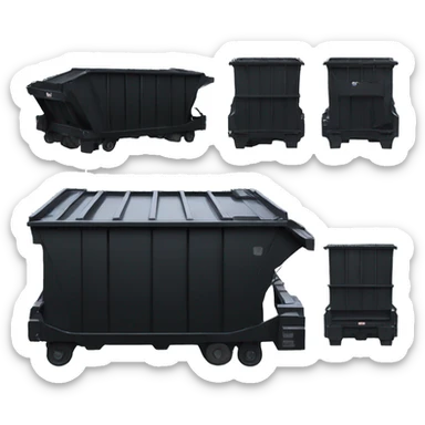 20 foot black roll off dumpster sticker