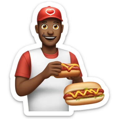Getting ketchup on your hotdog sticker