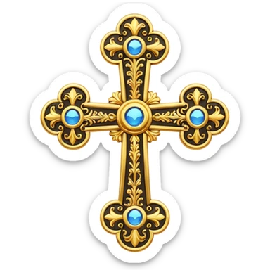 Orthodox cross. Transparent bakgrund. sticker