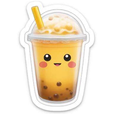 Bubble tea gudetama sticker
