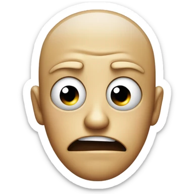 Angry face with one eye squinting, like when someone is annoyed or their eye twitches from irritation sticker