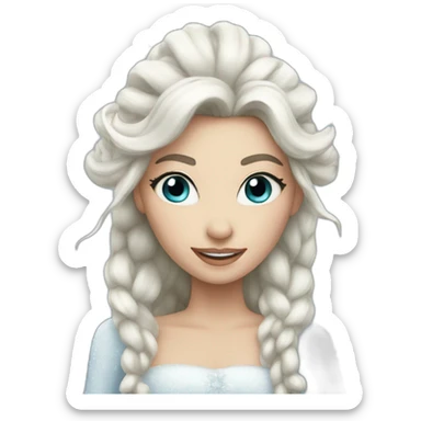 snow-queen-with-hair-in-the-air sticker