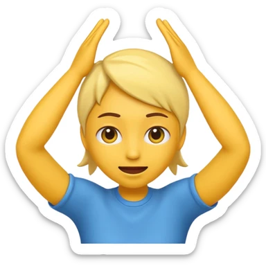 Shut up emoji Emoji hand on head shaking  sticker