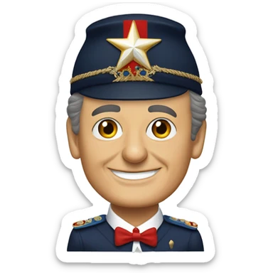 jacques Chirac en costume de la légion d'honneur sticker