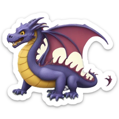 a book with a dragon coming out of it sticker