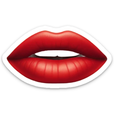 Red lip make up  sticker
