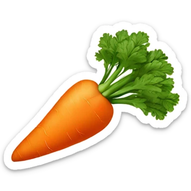 Large orange carrot sticker