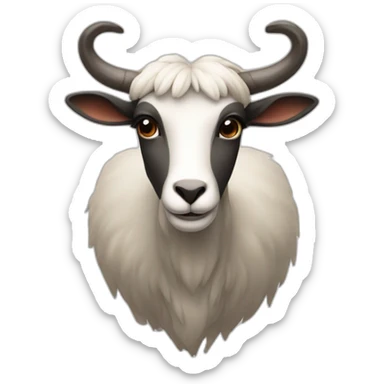 cabra com a língua pra fora sticker