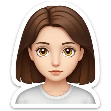 Girl with hazel eyes and brunette hair sticker