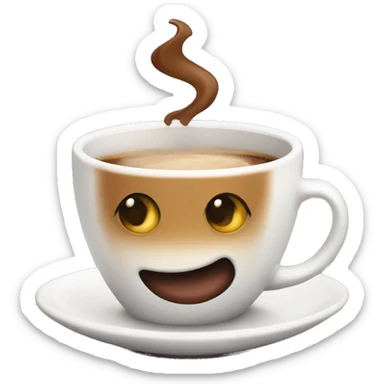 Coffee cup with a kisa sticker