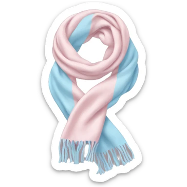 Pale Pink and baby blue scarf  sticker
