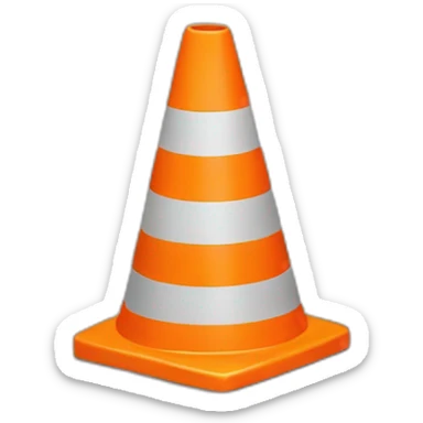 Road cone sticker