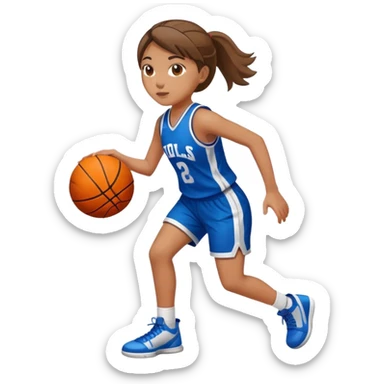  A girl playing basketball  sticker