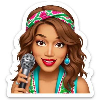 Colorful Singer sticker