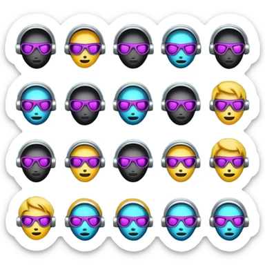 devops cyberpunk themed emoji pack sticker