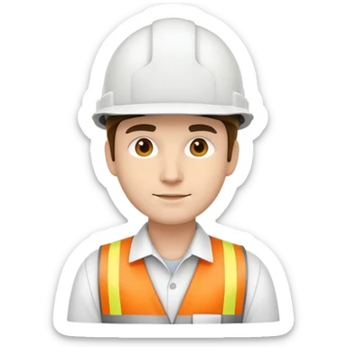 arquitecta con casco blanco  sticker